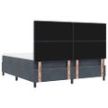 vidaXL Posteľ s pružinovým rámom Tmavo šedá 200 x 180 cm Zamat