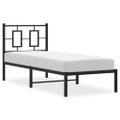 vidaXL Kovový rám postele s čelom čierny 75x190 cm