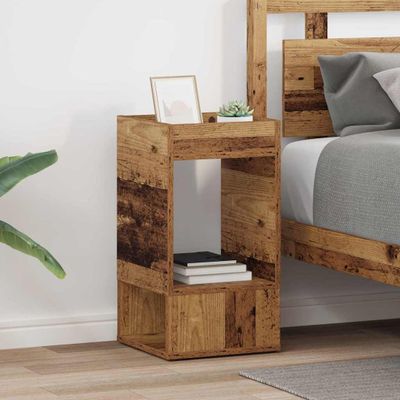 vidaXL Koncový stôl 2 pcs Staré drevo 30 x 30 x 56 cm Kompozitné drevo
