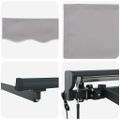 vidaXL Rám markízy Svetlosivá 400 × 300 cm Polyester s PU povrchom