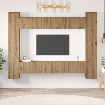 vidaXL Zostava TV skriniek 10 pcs Remeselný dub 30,5 x 30 x 90 cm