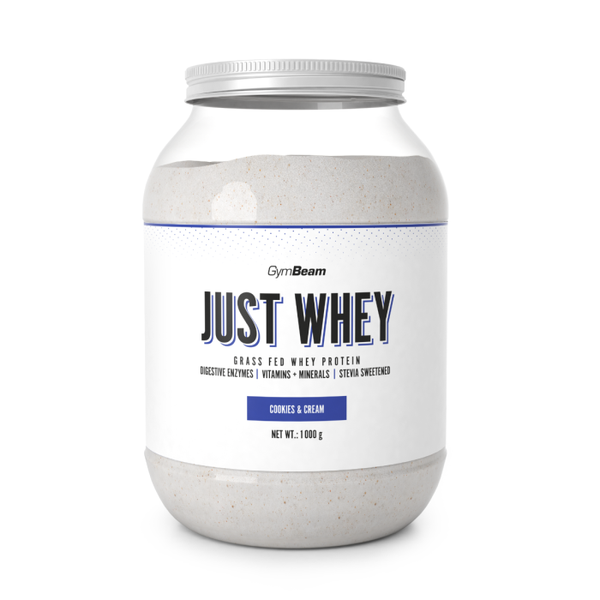 Just Whey Grass-Fed Protein – GymBeam, cookies & cream, 1000 g