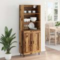vidaXL Highboard 2 ks Staré drevo 69,5 x 32,5 x 180 cm