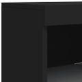 vidaXL Komoda s LED svetlami čierna 162x37x100 cm