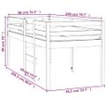 vidaXL Vysoká posteľ medovohnedá 80x200 cm borovicový masív