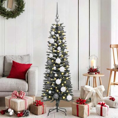 vidaXL Umelý vianočný stromček Zelená 120 cm PVC, plast a oceľ