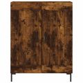 vidaXL Vysoká skrinka dymový dub 69,5x34x180 cm spracované drevo