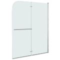 vidaXL Skladací sprchový kút 2 panely 120x140 cm ESG