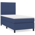 vidaXL Boxspring posteľ s matracom modrá 100x200 cm látka