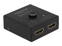 1 bidirectional 4K 60 Hz compact - Retail Box - prepínač video/audio - 2 x HDMI - desktop