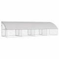 vidaXL Psí kennel 4 ks Strieborná 8 x 2 x 2 m Pozinkovaná oceľ