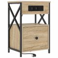 vidaXL Nočný stolík 2 ks Sonoma dub 40 x 31 x 60 cm Kompozitné drevo