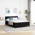 vidaXL Posteľ s pružinovým rámom Čierny 140 x 200 cm látka