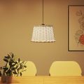 vidaXL Tienidlo na stropnú lampu biele Ø40x26 cm prútené