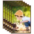 vidaXL Fotorámiky na stenu alebo stôl 5 ks bronzové 15x21 cm MDF