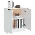 vidaXL Komoda biela 60x30x70 cm spracované drevo