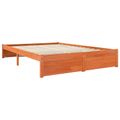 vidaXL Rám postele Včelí hnedý 150 x 200 cm Masívne borovicové drevo