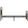 vidaXL Posteľný rám bez matraca 75x190 cm hnedý dub kompozitné drevo