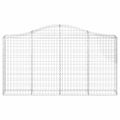 vidaXL Oblúkové gabiónové koše 18 ks 200x30x100/120cm pozinkov. železo