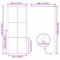 vidaXL Stena walk-in sprchy Zlatá 80 x 195 cm tvrdené sklo