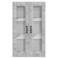 vidaXL Nástenný sklenený kabinet LUCCA Betónovo sivá 60 x 31 x 100 cm