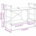 vidaXL Regál na knihy 3 úrovní 75 x 30 x 58,5 cm Kompozitné drevo