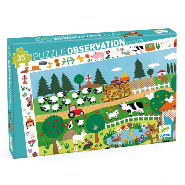 Objavovacie puzzle Farma 35 ks