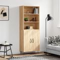 vidaXL Vysoká skrinka dub sonoma 69,5x34x180 cm spracované drevo