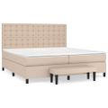 vidaXL Boxspring posteľ s matracom kapučínová 200x200 cm umelá koža