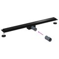 vidaXL 2 v 1 sprchový odtok Čierna 90 cm Nerezová oceľ 304