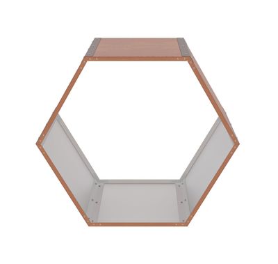 Prístrešok na drevo G21 HEX 53 - 92 x 60 cm, hnedý