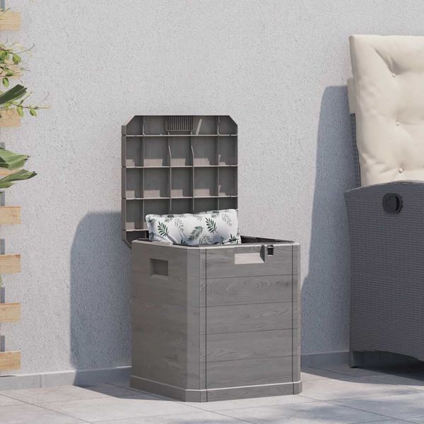 vidaXL Záhradný úložný box hnedý 90 l