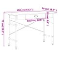 vidaXL Počítačový stôl so zásuvkou farba dubu 110x50x75 cm