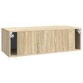 vidaXL Nástenná TV skrinka Dub sonoma 98 x 41 x 30 cm Kompozitné drevo