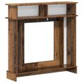 vidaXL Rám krbu Staré drevo 102 x 26 x 100 cm Kompozitné drevo