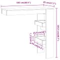 vidaXL Nástenný barový stôl biely 102x45x103,5 cm spracované drevo