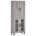 vidaXL Vysoká skrinka sivý dub sonoma 69,5x34x180 cm spracované drevo