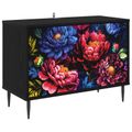 vidaXL TV skrinka KIEL 69 x 33 x 50,5 cm Čierny dub Kompozitné drevo