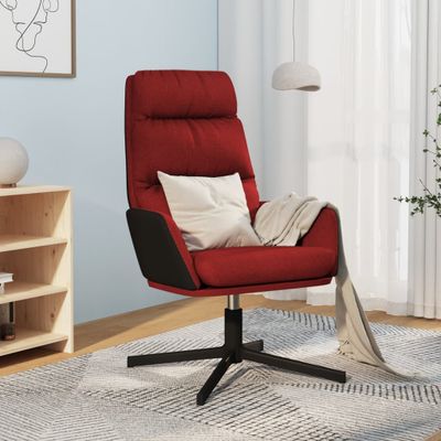 vidaXL Relaxačné kreslo vínovo-červené látkové