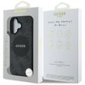 Guess HC MagSafe PU 4G Circle with Classic Logo case for iPhone 16 Black