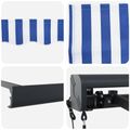 VidaXL Zaťahovacia markíza modrá a biela 5x3 m látka a hliník