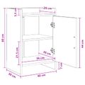 vidaXL Nočné stolíky Dymový dub 40 x 30 x 60 cm Kompozitné drevo