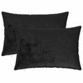 vidaXL Poťah na podložku 2 pcs HEERLEN Čierna 50 x 70 cm Flanel
