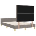 vidaXL Rám postele s čelnou doskou Sivohnedá 120 x 190 cm látka