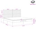 vidaXL Ottoman posteľ s matracom a LED Ružová 200 x 200 cm Zamat