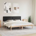 vidaXL Rám postele s čalúneným čelom Čierna 180 x 200 cm