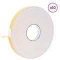 vidaXL Samolepiaca penová páska 10 ks Biela 20mm x 10m CR Pena