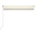 vidaXL Ručne zaťahovacia markíza s LED 300x250 cm krémová