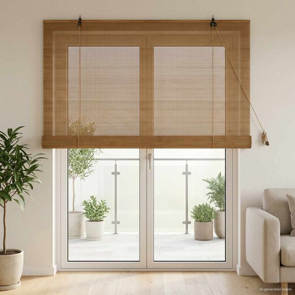 vidaXL Roleta Hnedá 130 x 220 cm Bambus
