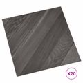 vidaXL Samo-lepiace podlahové dosky Pruh šedý 30,5 x 30,5 cm 20 ks PVC